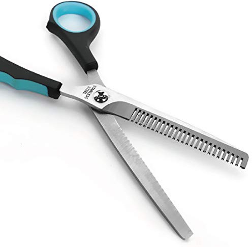 Claw Claws 7 inch Thinning Scissors with 26-Teeth Stainless Steel Blades and Wave Style Handle for Small and Medium Dog and Cat, Finishing and Shaping Shears Tool for Pet