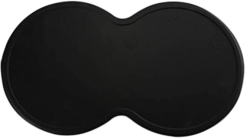 Anawakia Napfunterlage Silikon Futtermatte Wasserdicht Anti Rutsch Tiernahrung Matte für Hunde und Katzen Fütterungsmatte Silikonmatte Fressnapfunterlage 48 x 27 cm (Schwarz)
