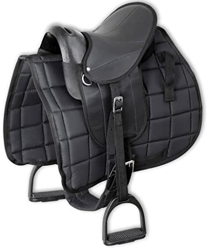 AUUIJKJF Accueil Articles, Ensemble de selle de poney 25,4 cm, noir, meubles de costume