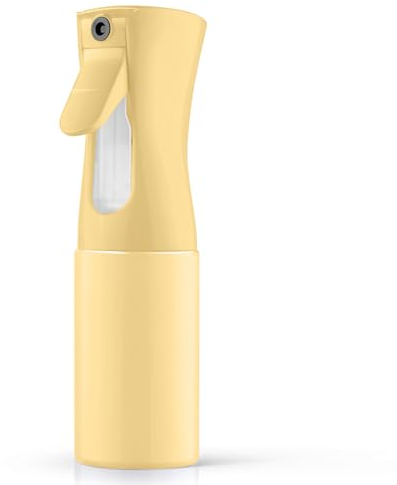 URAQT Bouteille de Vaporisateur pour Cheveux, 200ml Vaporisateur Rechargeable Visage Coiffeur, Bouteille Mist Spray Vide Réutilisable, Pour Salon, Jardinage et Soins de la Peau, Jaune