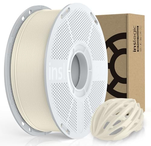 Inslogic ASA 3D-Druckerfilament 1.75mm, UV- und wetterbeständig, hohe Festigkeit und geringe Verformung, Maßgenauigkeit +/- 0.02mm, ideal für das Drucken von funktionalen Außenbauteilen, 1kg, Weiß