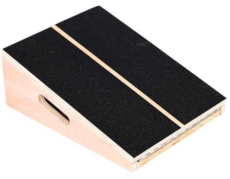 BILDER- Tavola Inclinata Regolabile in Legno per Allungamento Polpacci, Slant Board per Esercizi Fitness Stretching e Rafforzamento Muscolare, Maniglia e Superficie Antiscivolo, Attrezzi Palestra Casa