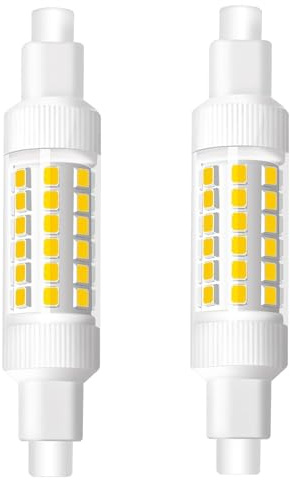 Aiwerttes 7W R7S LED 78 mm glödlampa naturvit 4 000 K lampor 360° stråle AC 220-240 V, icke-dimbar, taklampor för landskapsgolvlampor (förpackning med 2)