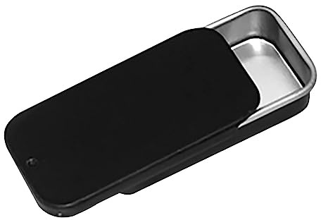 YEJBBUC Scatola di latta con coperchio scorrevole sigillato per caramelle pasquali forniture per feste di compleanno Pasqua nero