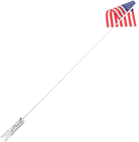 Cabilock Bandera de Seguridad para Bicicleta Infantil con Sólido Bandera Americana Fácil Instalación Ligera y Portátil para Publicidad y Protección Exterior