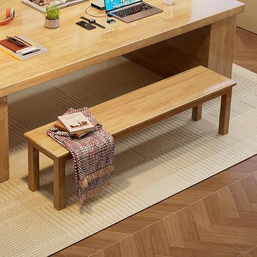 Bliajkswyr Panchina da Interno Panchina Senza Schiena 80 100 120 140 160 180cm Panca da Tavolo da Pranzo Stile Rustico per Cucina Sala da Pranzo Soggiorno Ingresso panche Spogliatoio(Natural,120cm)