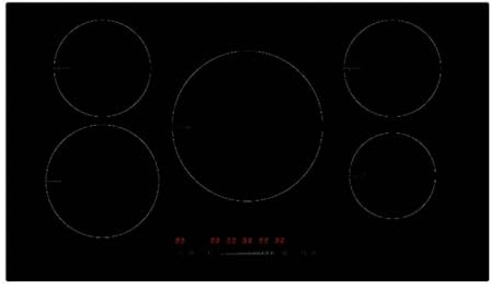 Cookology Essentials 90cm Electric Induction Hob - with 5 Zones - Black