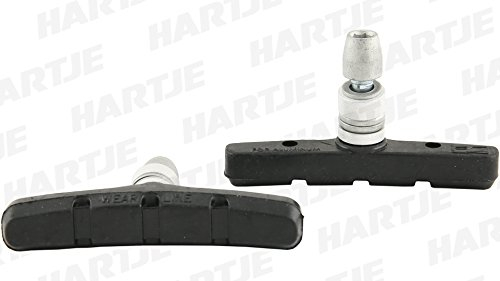 CONTEC Bremsschuh V-Stop, V-Brakes Medium Compound, mittelharte Gummimischung, minimaler Verschleiß, DIN-geprüft, symmetrisch, 70 mm Schraub, Paar