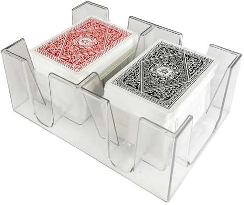 Yuanhe 6 Deck Clear Canasta Playing Card Tray