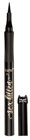 tarte sex kitten liquid liner – Liquid Eyeliner Pen with Castor Oil for Bold, Nourished Lashes, Waterproof, All-Day Wear, Easy to Apply, Vegan & Cruelty-Free, full size, black