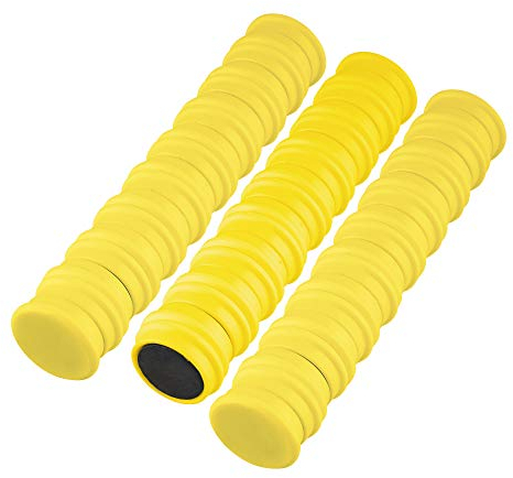 50 Magnete | Farbe wählbar | Ø 24 mm | Rund | Rot, Grün, Weiß, Schwarz, Blau, Gelb | Perfekt für Whiteboard & Kühlschrank (Gelb)