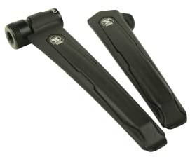 SILCA EOLO 2-in-1-Hebel – Kombi-Reifenheber und CO2-Inflator im Premium-Design aus schwarzem Aluminium – Presta- und Schrader-kompatible Fahrrad-Reifenheber und Demontagewerkzeug