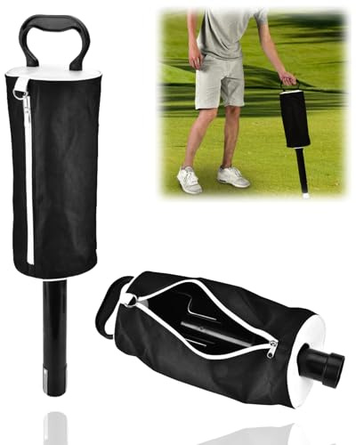 Golf Shag Bag, 76 cm, Golfball-shag-tasche mit Griff,Tragbarer Golfball-Picker mit Tasche zur Aufbewahrung, Aufnahmevorrichtung für etwa 60 Bälle,Nylon Und Kunststoff,Zerlegbar,Einfach zu Montieren