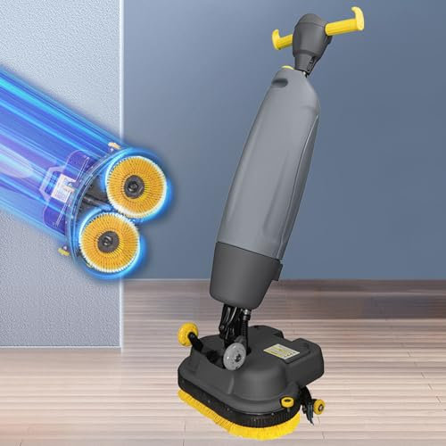Sweeper Rotante 360 ​​° (1800 M²/H), 3 In 1 (Spazzolatura/Lavaggio/Soffiaggio), Durata Della Batteria Da 80 Minuti, Velocità Regolabile-Spazzola A Doppio Rullo A Doppio Albero