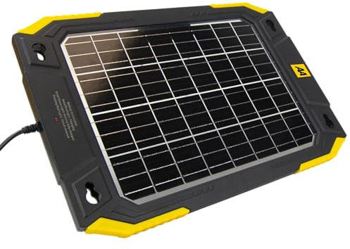 AA 13W Solar Battery Charger, Black and Yellow