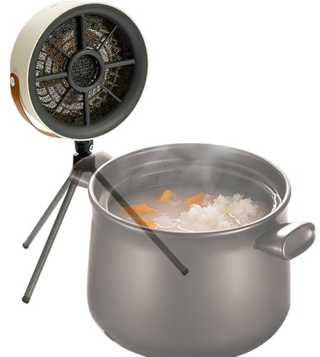 Cappa aspirante portatile, cappa portatile per cucina, cappa da tavolo portatile con cappa di ventilazione rimovibile, purificatore d'aria USB per pentole a 3 velocità e barbecue