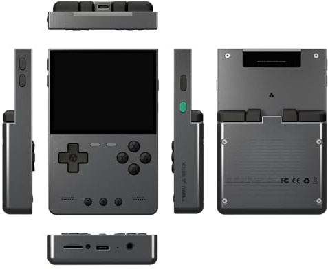 TRIMUI HAMMER Handheld Game Console, Portable Open-Sourse Retro Gaming Console with 3.2 1024×768 IPS Screen, Linux System, RGB Lights, Lightweight CNC Metal Body Vedio Game Player Built in 12000+Game