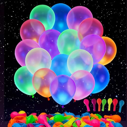 100 Pezzi Palloncini Fluorescenti,Palloncini Neon Feste,Palloncini Fluo