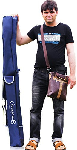 Sougayilang Angelgerät Tasche Faltbar Reise Schulter Angelrute Fall Lagerung, Länge: 160 cm, Length: 160cm/63, Modern