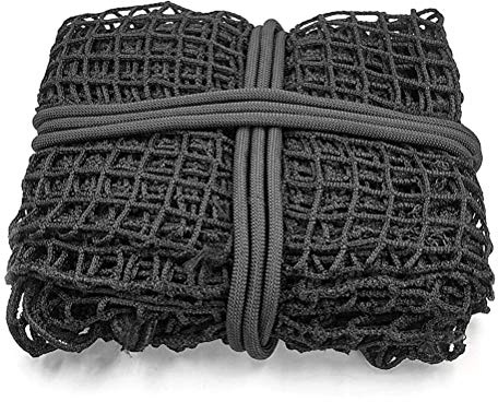 Aoneky Red de Heno para Caballos - 90×45×45cm Red de Nylon, Agujeros Pequeños de 2,5×2,5cm/3,8×3,8cm, Carga de 100kg, Comedero para Caballo de Alimentación Lenta, Color Negro (3,8×3,8cm)
