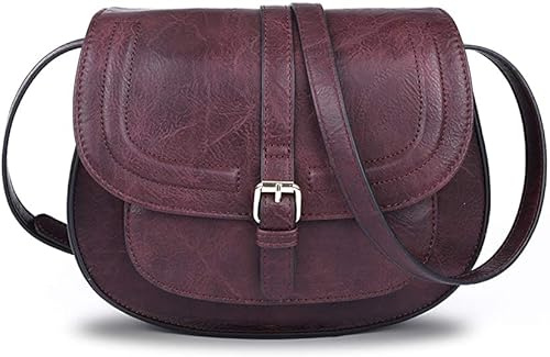 AFKOMST Woven Shoulder Bag for Women Vegan Leather Hobo Handbag | Crossbody Bag for Women Small Satchel and Shoulder Bag Vintage Saddle Handbags Vegan Leather