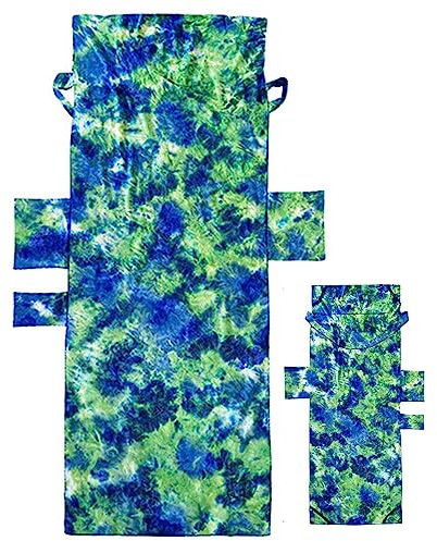 Firulab Chaiselongue-Bezug,Mikrofaser-Pool-Lounge-Handtuch mit Batikmuster und 3 Taschen - 210 x 75 cm/82,5 x 29,5 Zoll, Keine Schiebestuhlabdeckung für Sommer, Outdoor, Bräunung, Sonne, Terrasse