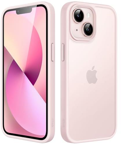 JETech Matt Hülle für iPhone 13 Mini 5,4 Zoll, Stoßfest Militärstandard FallSchutz Handyhülle, Mattierte Durchscheinende Rückseite Schutzhülle, Anti-Fingerabdruck (Rosa)