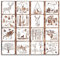 Zamety 16 Stück Schablonen Textilgestaltung Set, Schablonen Kinder, Tiere Schablonen, Wandschablonen zum Streichen, Schablonen Textilgestaltung Kinder, zum Malen an Wand, Geschenkkarte (7.87in)