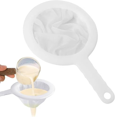 Premium Fine Mesh Strainer - 200-Mesh Nylon Sieve | Ideal for Juice, Milk, Tea, and Coffee | Durable, Easy to Clean, Versatile Kitchen Tool