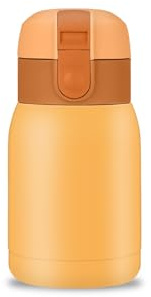 Boziee 200 ml/360 ml, termo pequeño, de acero inoxidable, con cierre, con cierre, mini botella de agua al vacío para deportes, viajes, escuela, exterior, sin BPA (naranja 200 ml)