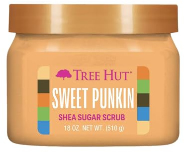 Tree Hut Shea Sugar Scrub Sweet Punkin | Exfoliating Body Scrub Removes Dead, Dry Skin for a Soft & Hydrated Feel | Nourishing Essential Body Care | 18 fl oz.