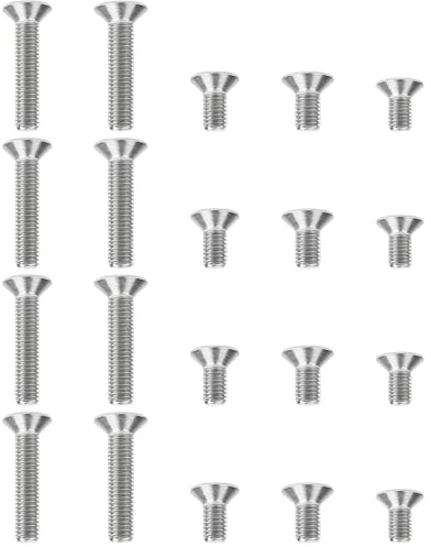 UPVC Door & Window Repair Screw Kit – 20pcs M3.5, M4, M5 Stainless Steel Flat Head Screws – 8mm & 20mm Grub Screws for Latch Keep Plates, Gearboxes, Handle Fixing
