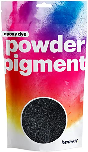 Hemway Epoxy Dye Powder Pigment Metallic Charcoal Black Powder 50g | Mica Pigment for Resin, Epoxy, Polyurethane Paint, Jewellery & Resin Floors, Colour Enhancement