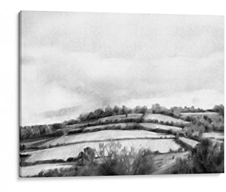 Canvas Lab | Rolling Landscape Sketch II by Gerard Paul Deshayes | 32 x 24 in | Canvas Print Wall Art | Scenery | Wall Decor for Bedroom, Living Room or Office