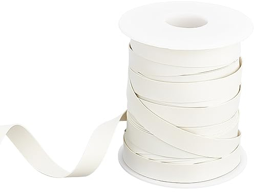 OLYCRAFT 18.3m Fascia Elastica per Costumi da Bagno Bianco Fascia Elastico Piatto in Gomma Sintetica PVC 1cm di Larghezza Fascie Elastica in Gomma per Il Nuoto per Cucire Costumi da Bagno