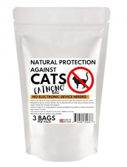 Weedi Safe NATURAL CAT REPELLENT NONO BAG | Natural Cat Repellent - Protect your Garden from unwanted cats | Repel Cats | Area Protection | Scent Repellent repeller | Cat Scarer | 3 Bags