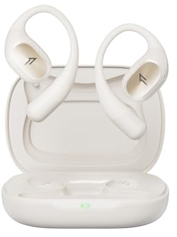 1MORE Open Ear Earbuds S31, 14.2 mm Driver Deep Bass Earphones, 4 Mics for Clear Call, Bluetooth 5.3, Snug Fit, Lightweight Ear Hooks, 30H Playtime, Wireless Headphones for Sport Workout Yoga, White