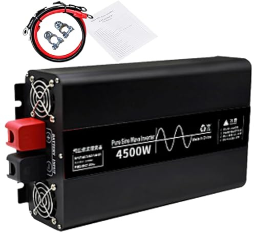 Inversor de Onda Sinusoidal Pura de 4500W 7000W 10000W, 12V 24V 48V a 110V 220V, Convertidor de Potencia para Vehículo, Adaptador para Coche, para Trabajo Al Aire Libre o Camping,4500W-24V