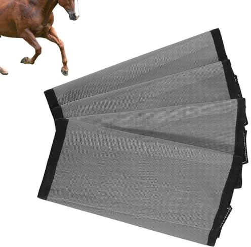 Fliegenstiefel | Wiederverwendbare Fliegenstiefel | Pferdegamaschen, Beinschutz für, 4 Stück Wiederverwendbare Fliegengamaschen, Fliegengamaschen für, minimiert die Ermüdung der