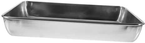 Genérico bañera de Paloma Fuente Piscina bañera de Loro Mascota Calentador Agua bañera para pajaros Bañera para pájaros bañera de pájaro de Metal Suministro de Acero Inoxidable Silver