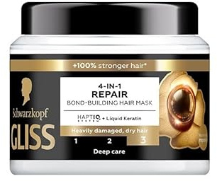 Schwarzkopf Gliss Hair Mask Ultimate Repair 4 in 1 Dry Damaged Hair, 400 ml, Pack of 1