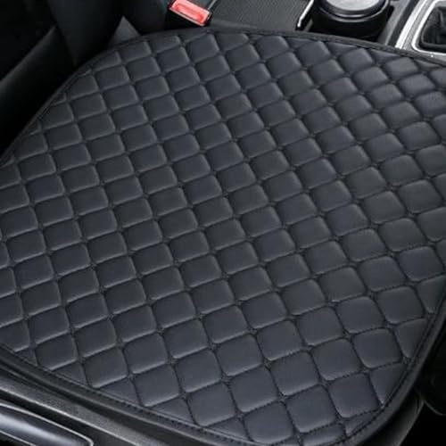 Giutsaull 2 Pezzi Cuscini Sedili Anteriori Universale, Copri Seduta Sedile con Fondo Antiscivolo, Coprisedili Auto Universali, 49 x 49 cm, Morbido, Traspiranti, per l'uso in Quattro Stagioni, Nero