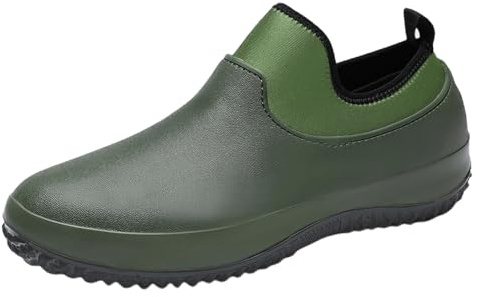 2026 Zapatos Hombres Zapatos de Agua Eva Mujer Comedor Lavado Bajo Top Zapatos de Trabajo Antideslizantes Zapatos de Cocina, Verde, 42 EU
