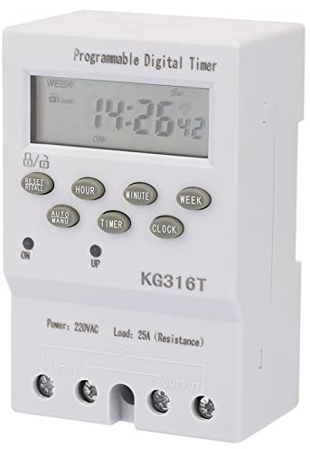 HEEPDD KG316T Interruttore Timer 220 V, Interruttore di Controllo del Tempo del Microcomputer Programmabile per Elettrodomestici Materiali Ausiliari Elettrici