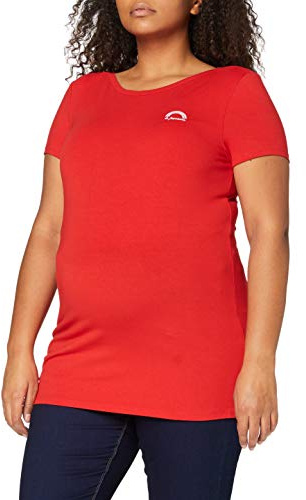 Supermom dam T-shirt ss broderi mamma-t-shirt, röd (kinesisk röd P459), 40 (tillverkarens storlek: L), Röd, L