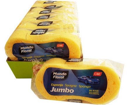 Jumbo. Esponjas Especiales para la Limpieza para carrocerías de automóvil. Tamaño Gigante Muy absorbentes. Caja 11 uds