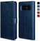 OCASE Hülle für Samsung Galaxy Note 8 Handyhülle [Premium Leder] [Standfunktion] [Kartenfach] [Magnetverschluss] Schutzhülle Schutztasche Handytasche Klapphüllen für Samsung Note 8 Blau