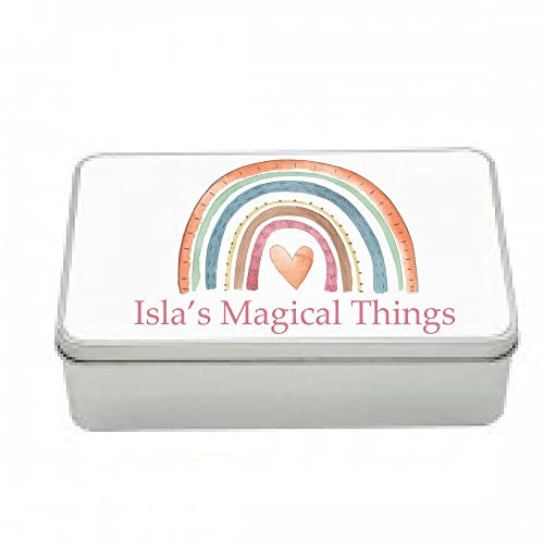 Girls Personalised Storage Jewellery Box Tin,Flower Girl, Bridesmaid Girls Gift, Birthday Present, Room accessories Hair Tin