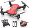 DEERC D20 Mini Drohne für Kinder mit Kamera, Faltbar RC Drohnen mit 720P WiFi Kamera,2 Akkus Lange Flugzeit, Tap-Fly, One Key Start, Höhenhaltung, Headless Modus Geschenk für Anfänger Jungen Rot, C0