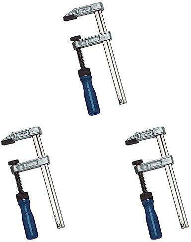 Brüder Mannesmann Schraubzwinge 50 x 250 mm, DIN 5117, Silber (Packung mit 3)